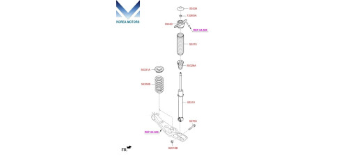 mobis rear shock absorber for hyundai tucson tl 2015-18